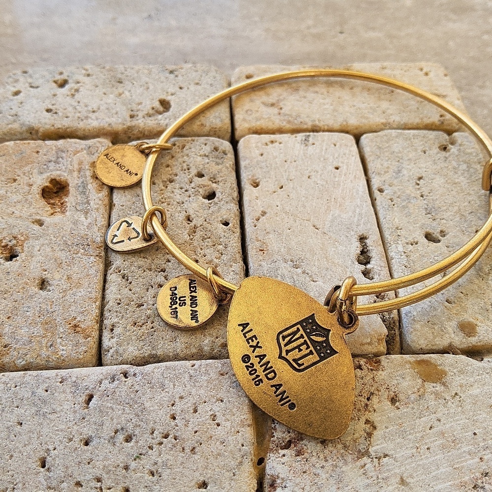 Alex and Ani gold NFL Houston Texans bracelet with charms - Picture 2 of 5